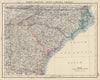 USA SOUTH ATLANTIC STATES. North & South Carolina Georgia. JOHNSTON 1901 map