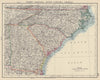 USA SOUTH ATLANTIC STATES. North & South Carolina Georgia. JOHNSTON 1901 map
