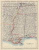 MISSISSIPPI VALLEY. Mississippi Arkansas Tennessee Alabama Louisiana 1901 map