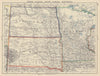 USA PLAINS STATES. North Dakota South Dakota Minnesota. Railroads 1901 old map