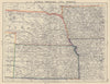 MIDWESTERN USA. Kansas Nebraska Iowa Missouri. Railroads. JOHNSTON 1901 map
