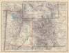 USA MOUNTAIN STATES. Utah,Colorado & South Wyoming. Railroads. JOHNSTON 1901 map