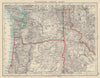 USA PACIFIC NORTHWEST Washington State Oregon Idaho. Railroads JOHNSTON 1901 map