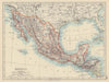 MEXICO & CENTRAL AMERICA. Guatemala British Honduras Salvador. JOHNSTON 1901 map