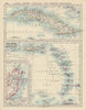 CARIBBEAN ISLANDS. Cuba British Honduras Caribbee/Windward. JOHNSTON 1901 map