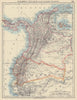 ANDEAN STATES. Colombia Ecuador Panama. States. South America. JOHNSTON 1901 map