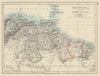 VENEZUELA/GUIANAS. Suriname. British French Dutch Guyana. JOHNSTON 1901 map