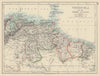 VENEZUELA/GUIANAS. Suriname. British French Dutch Guyana. JOHNSTON 1901 map