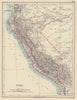 PERU. Border as before Peru-Ecuador war (1941) . JOHNSTON 1901 old antique map