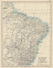EASTERN BRAZIL. Bahia Minas Gerais Pernambuco Marabhao. JOHNSTON 1901 old map
