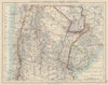 URUGUAY PARAGUAY NORTH ARGENTINA. Pre-Chaco War borders. Chile JOHNSTON 1901 map