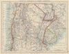 URUGUAY PARAGUAY NORTH ARGENTINA. Pre-Chaco War borders. Chile JOHNSTON 1901 map