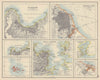SOUTH AMERICA CITIES. Buenos Aires Rio de Janeiro Valparaiso La Plata 1901 map