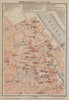 Warsaw II town/city centre plan miasta mapa. Poland. Warszawa. BAEDEKER 1914