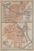 Liepaja (Northern part) / Jelgava town/city plan pilsetas karte. Latvia 1914 map
