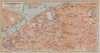 St. Petersburg II city centre town/city plan. Russia. BAEDEKER 1914 old map
