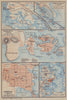 Punkaharju. Savonlinna (Nyslott). Kuopio town/city plan kartta. Finland 1914 map