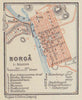 Porvoo (Borgå / Borga) town / city plan. Finland. VERY SMALL. BAEDEKER 1914 map