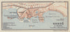 Hanko / Hango town / city plan. Finland. VERY SMALL. BAEDEKER 1914 old map