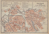Kazan town/city plan. Russia. Kasan. BAEDEKER 1914 old antique map chart