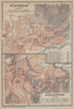 Pyatigorsk / Kislovodsk town/city plan. Russia. Pjatigorsk. BAEDEKER 1914 map