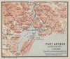 Port Arthur city plan Lüshunkou/Lvshunkou District Ryojun China. SMALL 1914 map