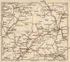 Mid Wales road map. Llandovery Rhayader Brecon Builth. BACON c1920 old