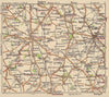 Worcestershire road map. Cheltenham Malvern Stratford Evesham. BACON c1920