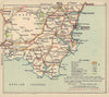 Devon South Hams English Riviera Torquay Salcombe road map. BACON c1920