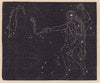Andromeda and Lacerta. Star chart. SMALL. PROCTOR 1881 old antique print