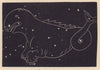 Cetus. Star chart. SMALL. PROCTOR 1881 old antique vintage print picture
