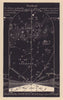 Eastern night sky star chart August. Leo. July 22-Aug 23. PROCTOR 1881 print