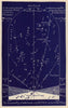 Eastern night sky star chart February. Aquarius. Jan 20-Feb 19. PROCTOR 1882
