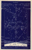 Eastern night sky star chart July. Cancer. June 21-July 22. PROCTOR 1882 print