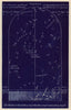 Northern night sky star chart August. Leo. July 22-Aug 23. PROCTOR 1882 print