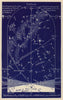 Western night sky star chart October. Libra. Sep 23-Oct 23. PROCTOR 1882 print