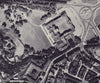 Buckingham Palace and gardens from the air 1946 old vintage print picture