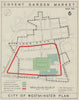 Covent Garden market. City of Westminster plan. RAWLINSON 1946 old vintage map