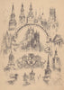 Westminster Abbey and Parish Churches - City of Westminster 1904 old print