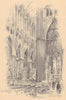 Westminster Abbey interior 1904 old antique vintage print picture