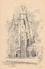 Westminster Abbey south transept 1904 old antique vintage print picture
