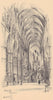 Westminster Abbey nave 1904 old antique vintage print picture