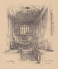 Chapel Royal Savoy, interior. Westminster 1904 old antique print picture