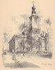 St. Anne's church Soho, Westminster 1904 old antique vintage print picture