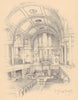 St. James's church, Piccadilly, interior. Westminster 1904 old antique print