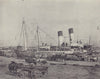 Loading a cotton steamer, New Orleans. Louisiana. STODDARD 1895 old print
