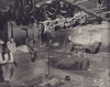 Inside an Indian hut in Yakutat Bay in Alaska. STODDARD 1895 old antique print