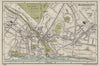 BOURNEMOUTH town city plan. Hampshire 1920 old antique vintage map chart
