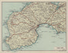 Lands End. Penzance Marazion. Cornwall 1920 old antique vintage map plan chart