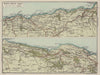 North Devon Coast. Ilfracombe Minehead Lynton 1920 old antique map plan chart
